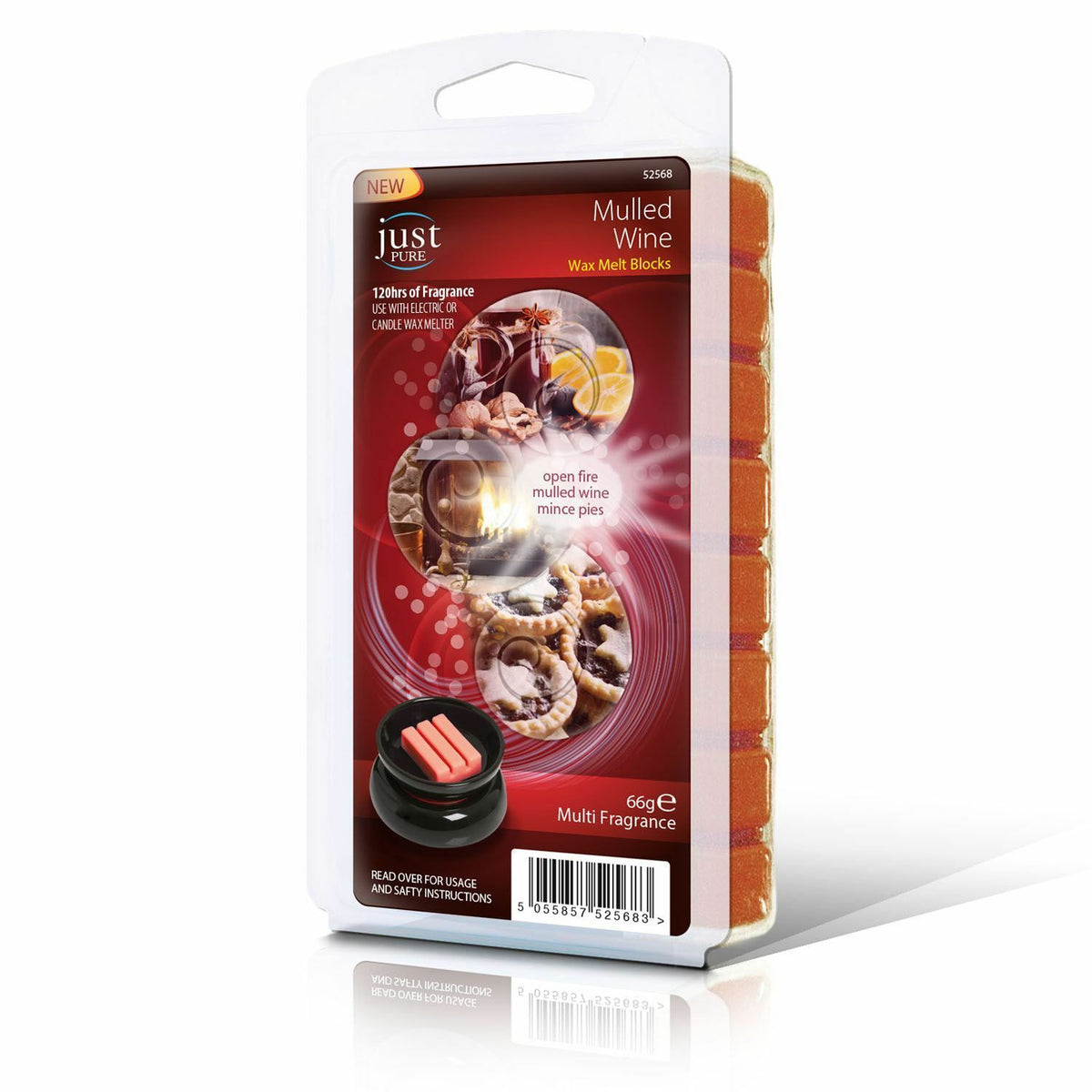 Just Pure Wax Melt 66g - Mulled Wine (Case of 12)