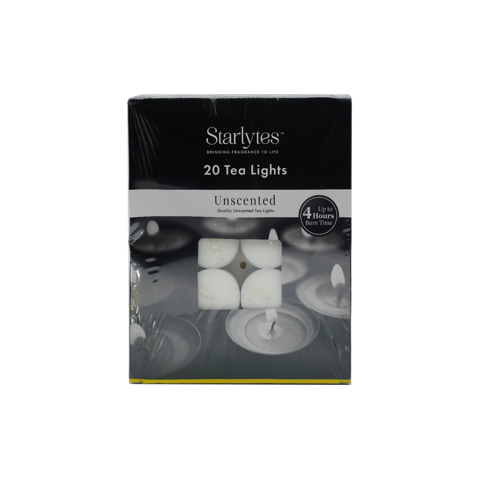 Starlytes Unscented Tealights - 4 Hour 20 Pack