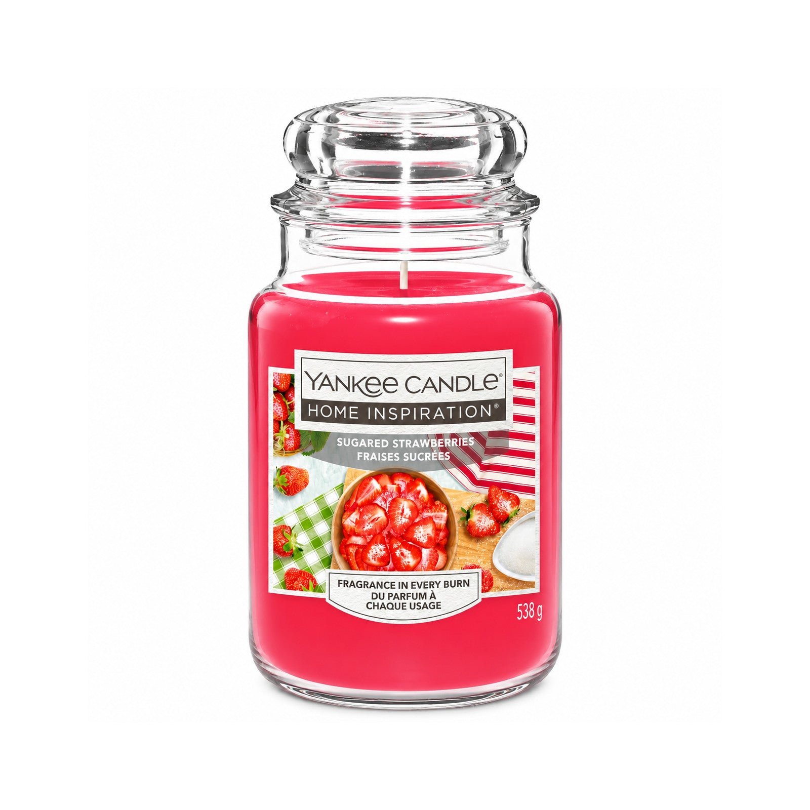 Yankee Home Inspiration Large Jar 538g - Sugared Strawberries