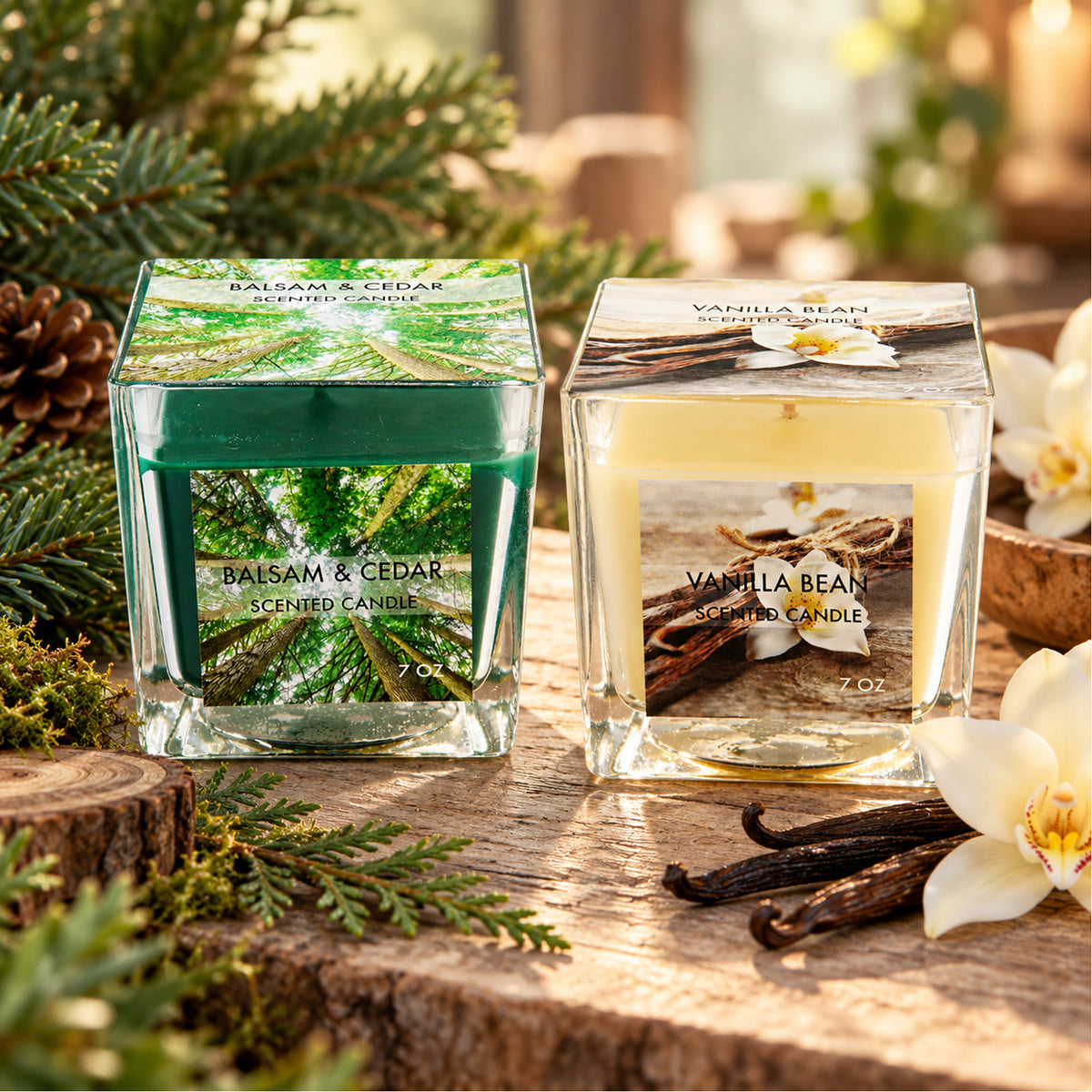 Scented Candle 7oz/198g - Vanilla Bean (Case of 6)