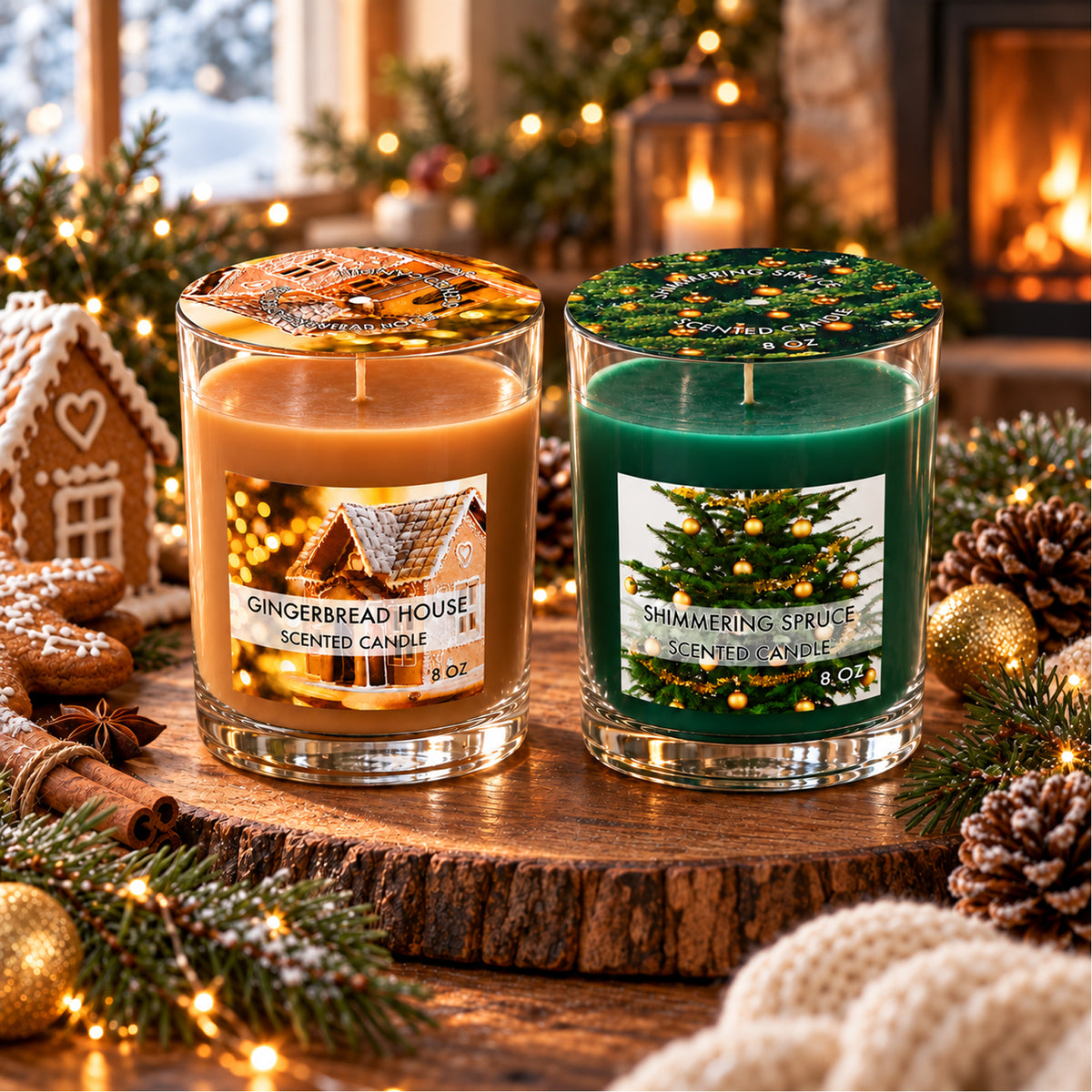 Scented Candle 8oz/227g - Shimmering Spruce (Case of 6)