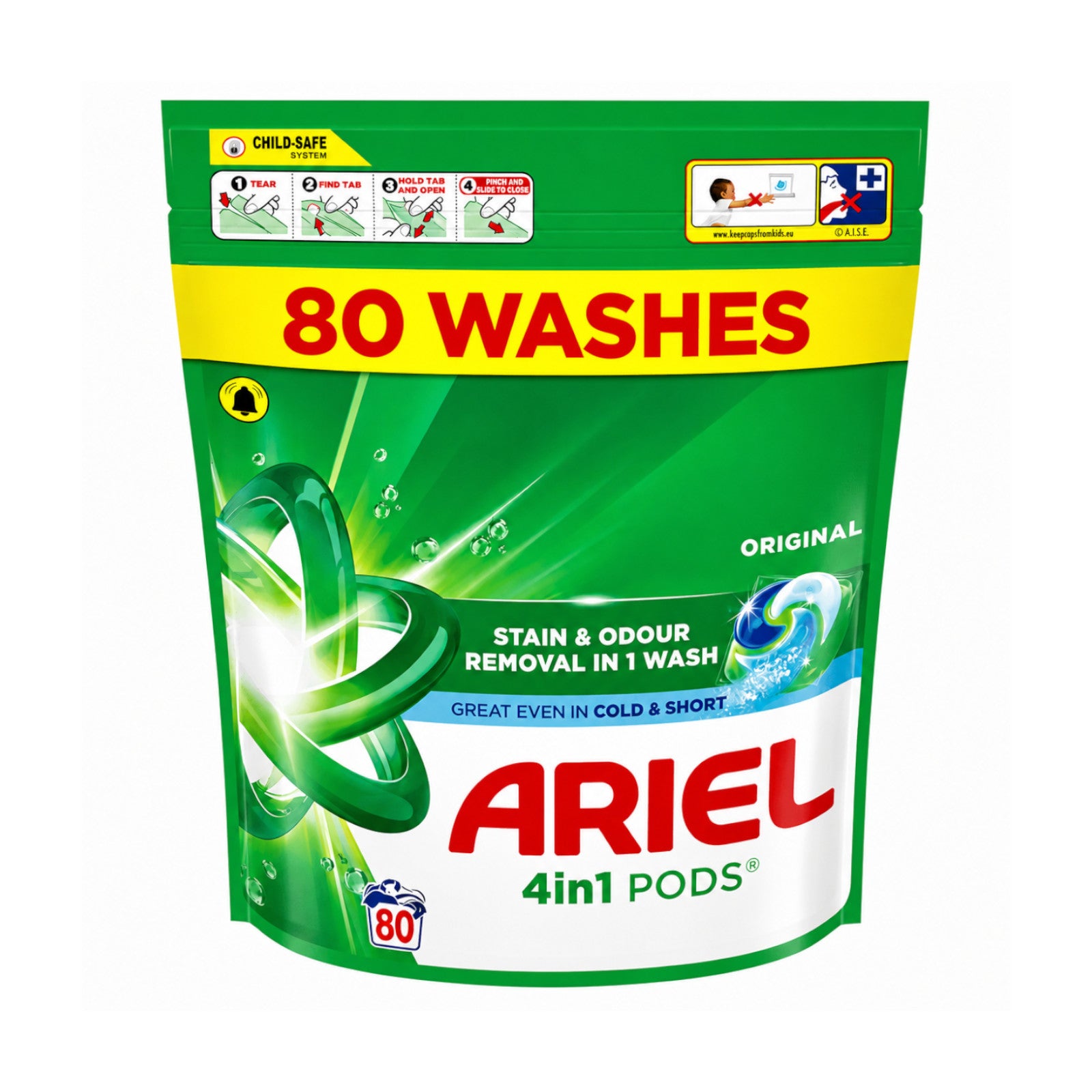 Ariel 4 in 1 Pods Original + Stain Removal - 80 Washes