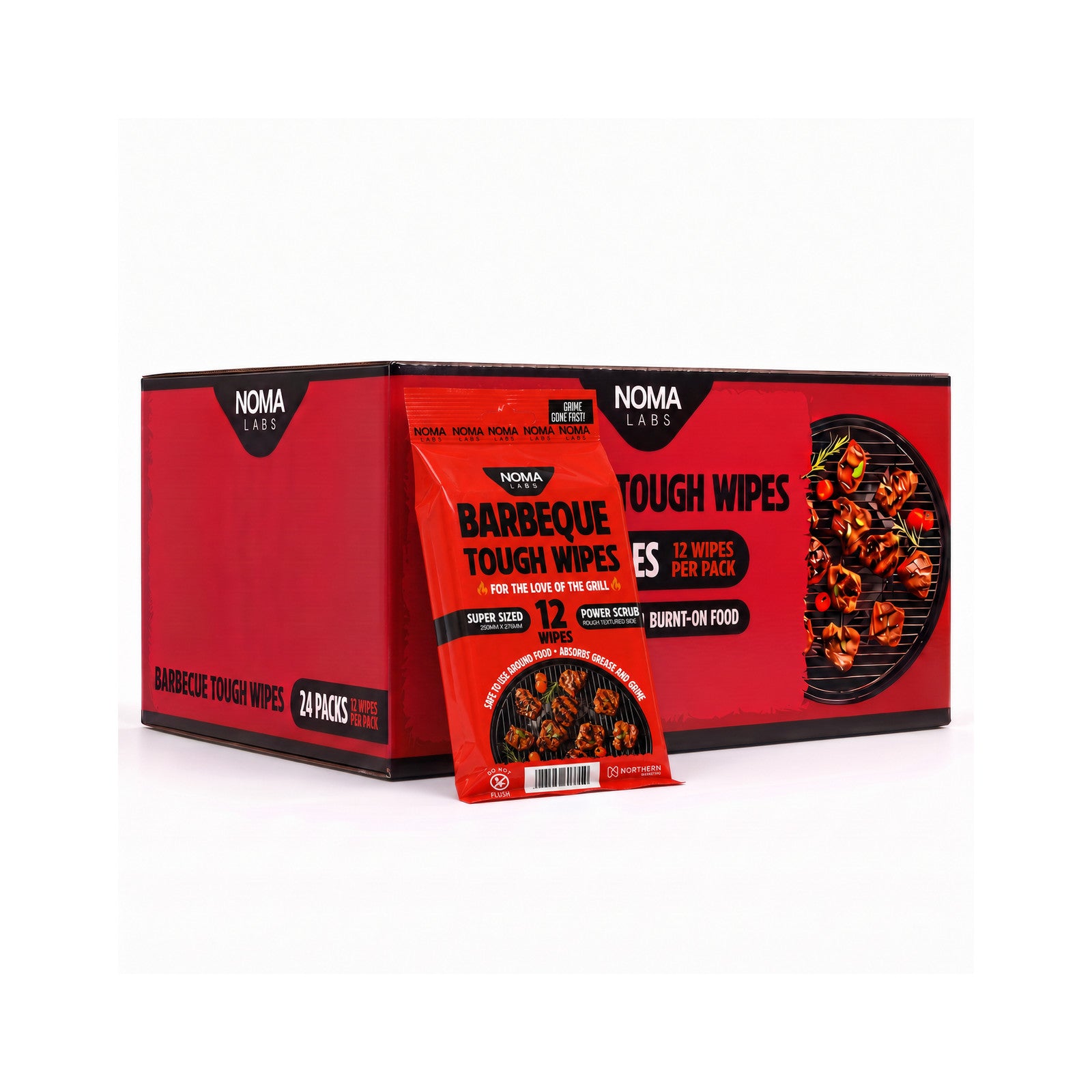 Noma Labs Barbeque Tough Wipes 345g - 12 Wipes