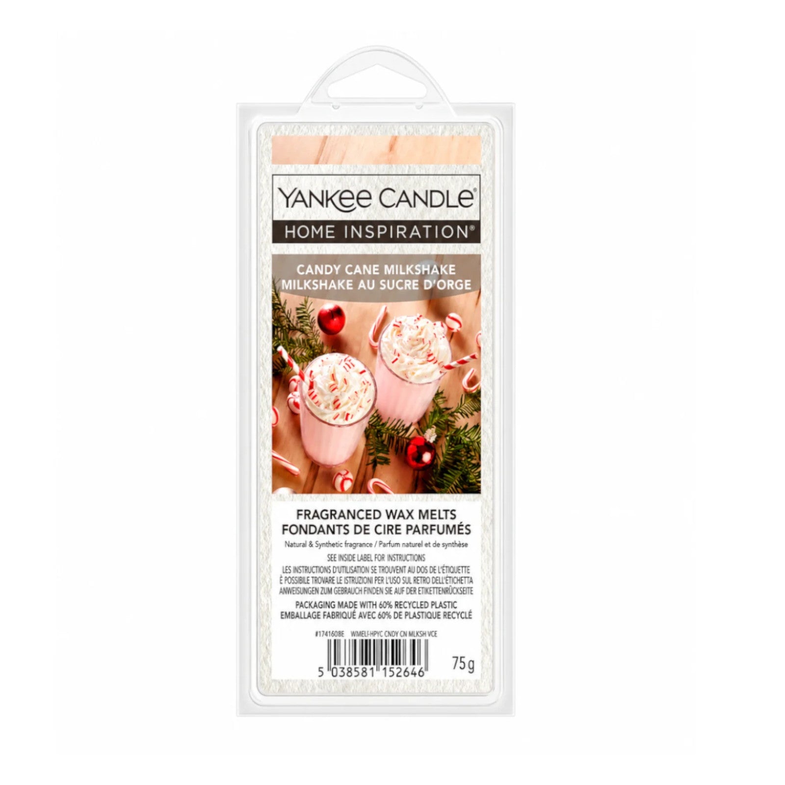 Yankee Candle Wax Melts 75g – Candy Cane Milkshake