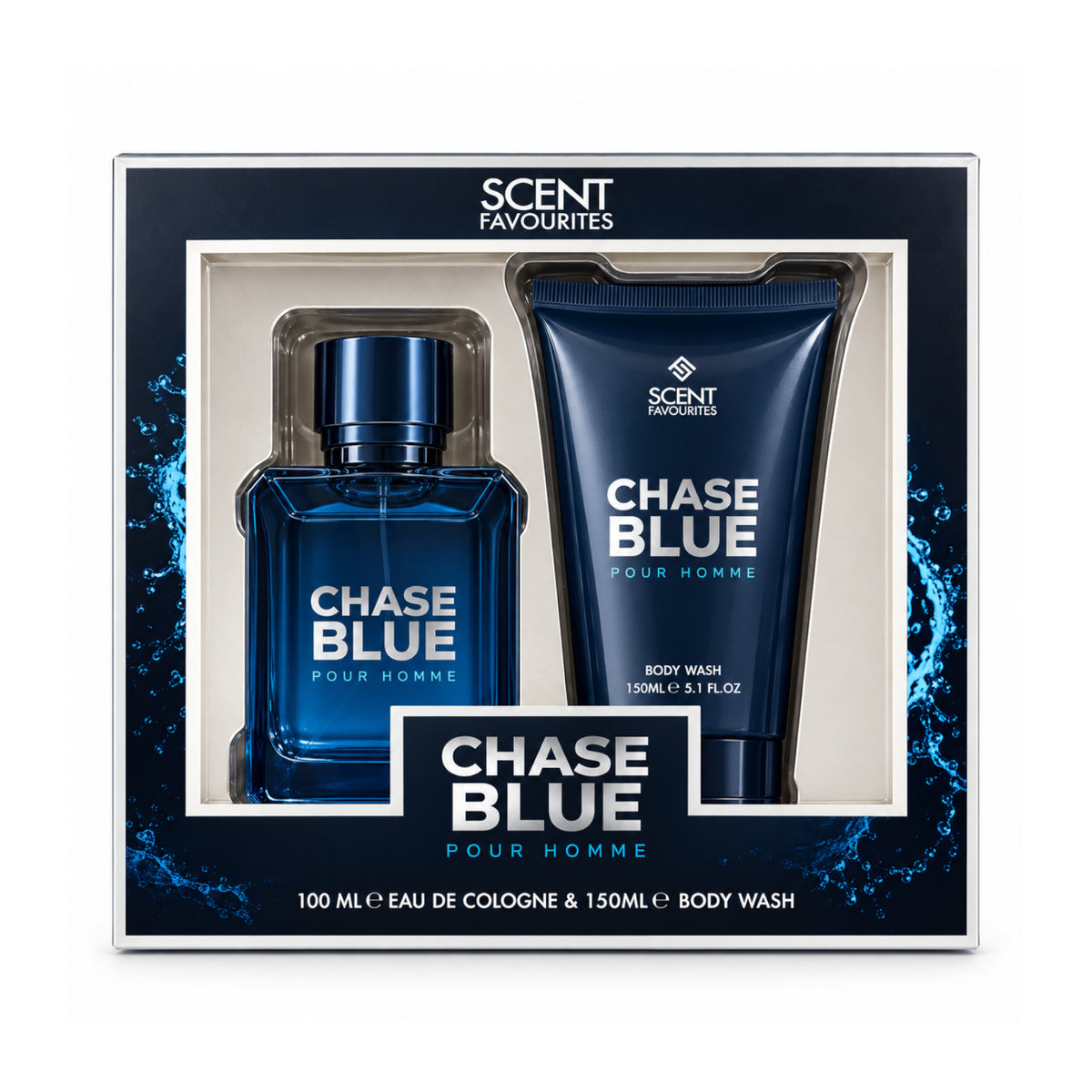 Scent Favourites Gift Set 100ml EDT & 150ml Body Wash - Chase Blue (Case of 7)
