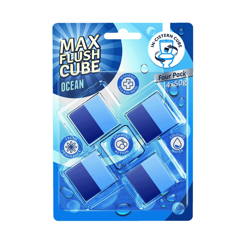 Max Flush Cube 4x50g - Ocean