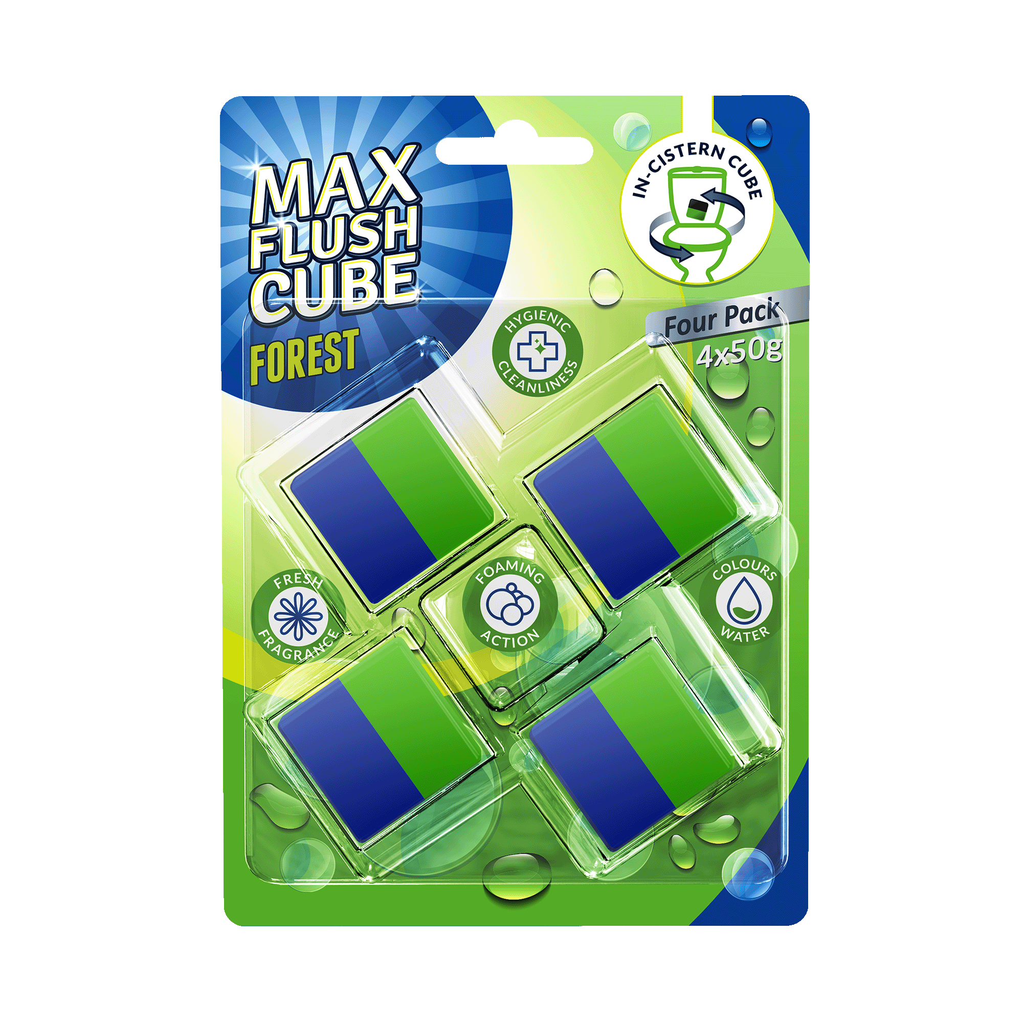 Max Flush Cube 4x50g - Forest