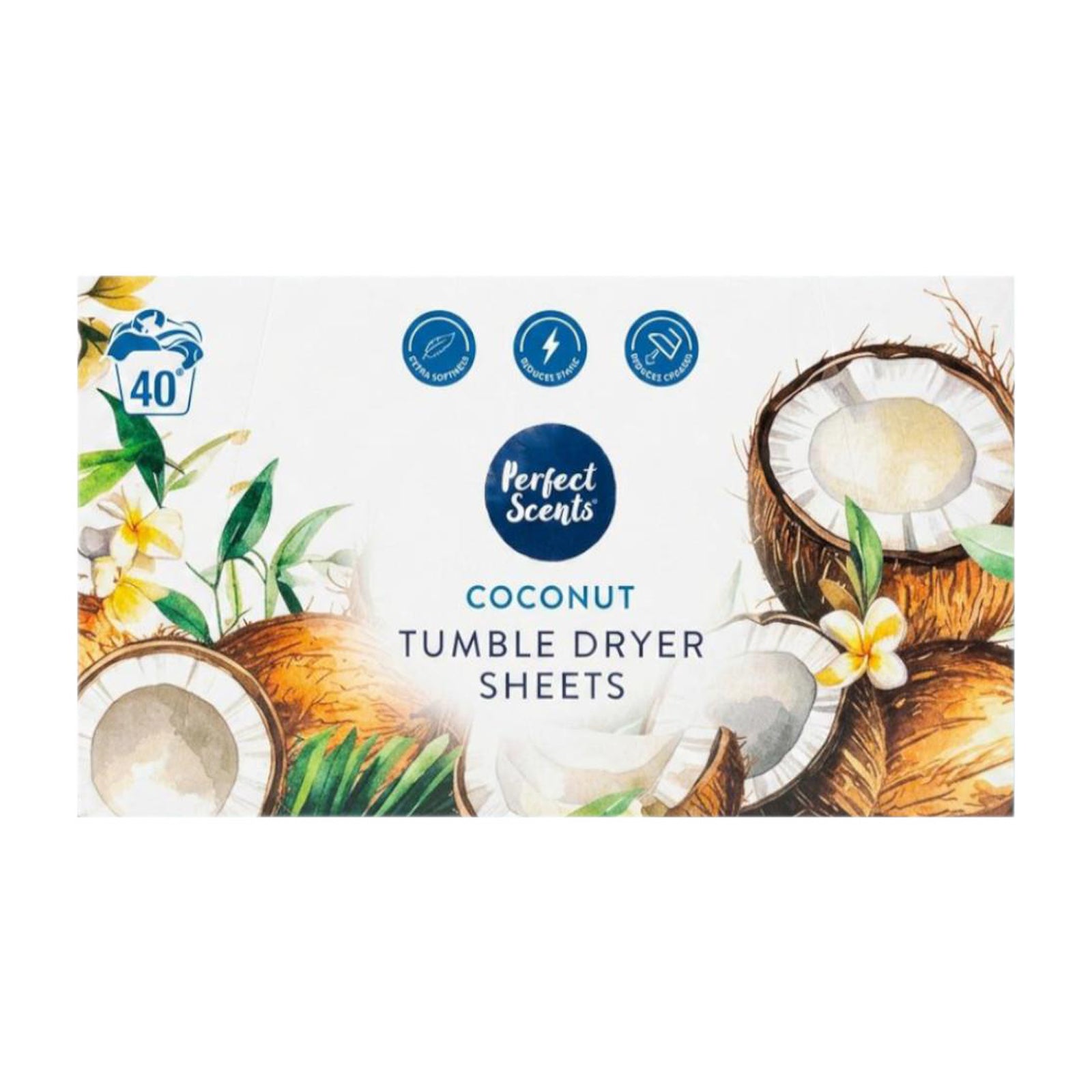 Perfect Scents Tumble Dryer Sheets (40 Sheets) 85g - Coconut