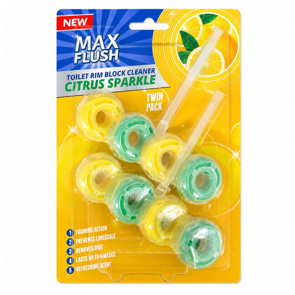 Max Flush Rim Block Rings 2x50g - Citrus Sparkle