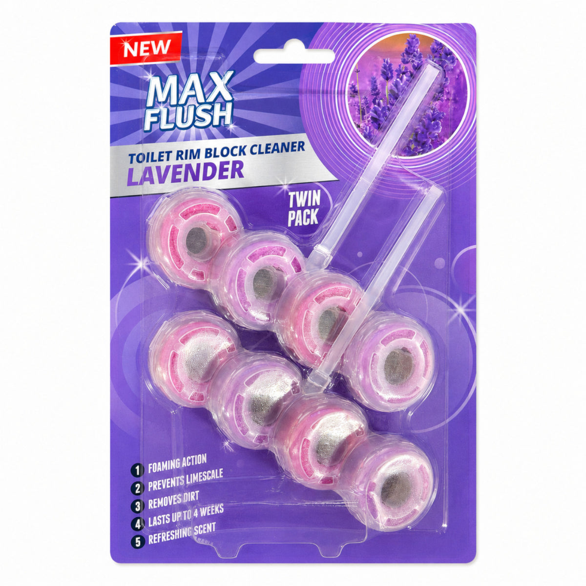 Max Flush Rim Block Rings 2x50g - Lavender
