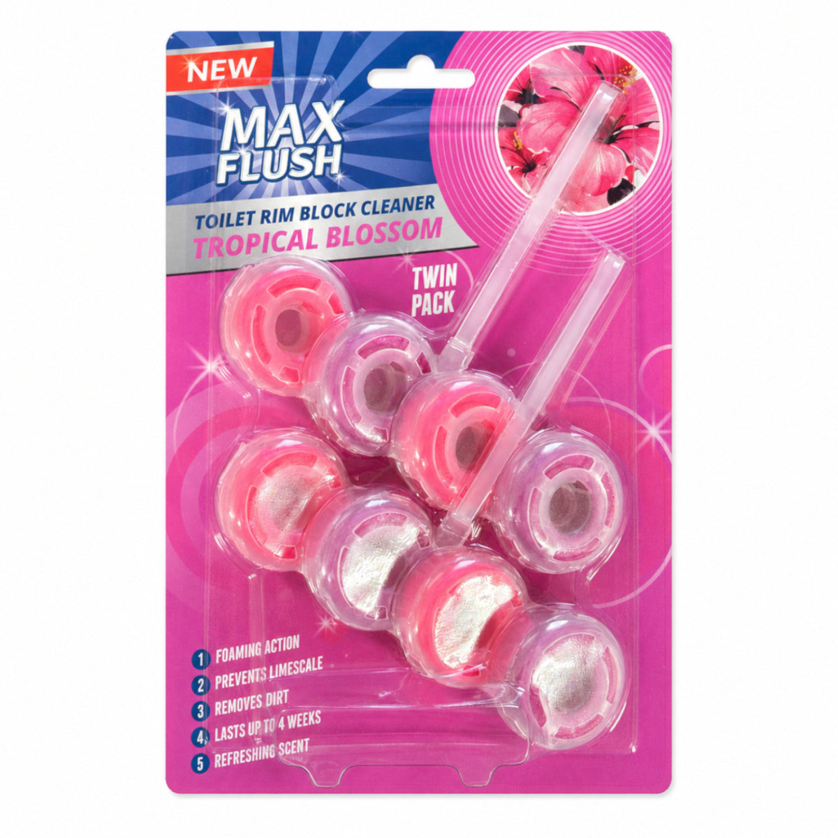 Max Flush Rim Block Rings 2x50g - Tropical Blossom