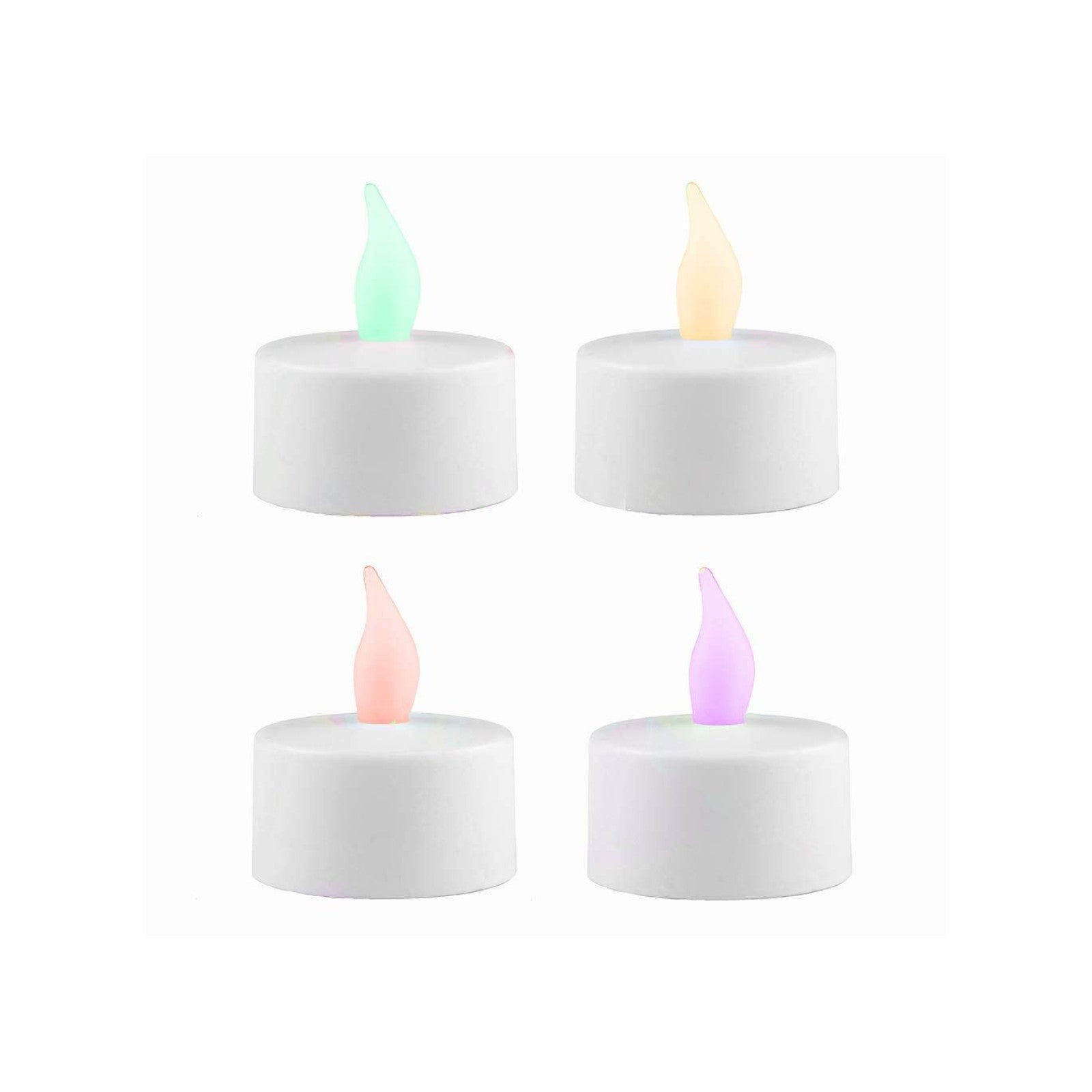 Mini Sun Set of 4 Battery Operated RGB LED Tea Lights