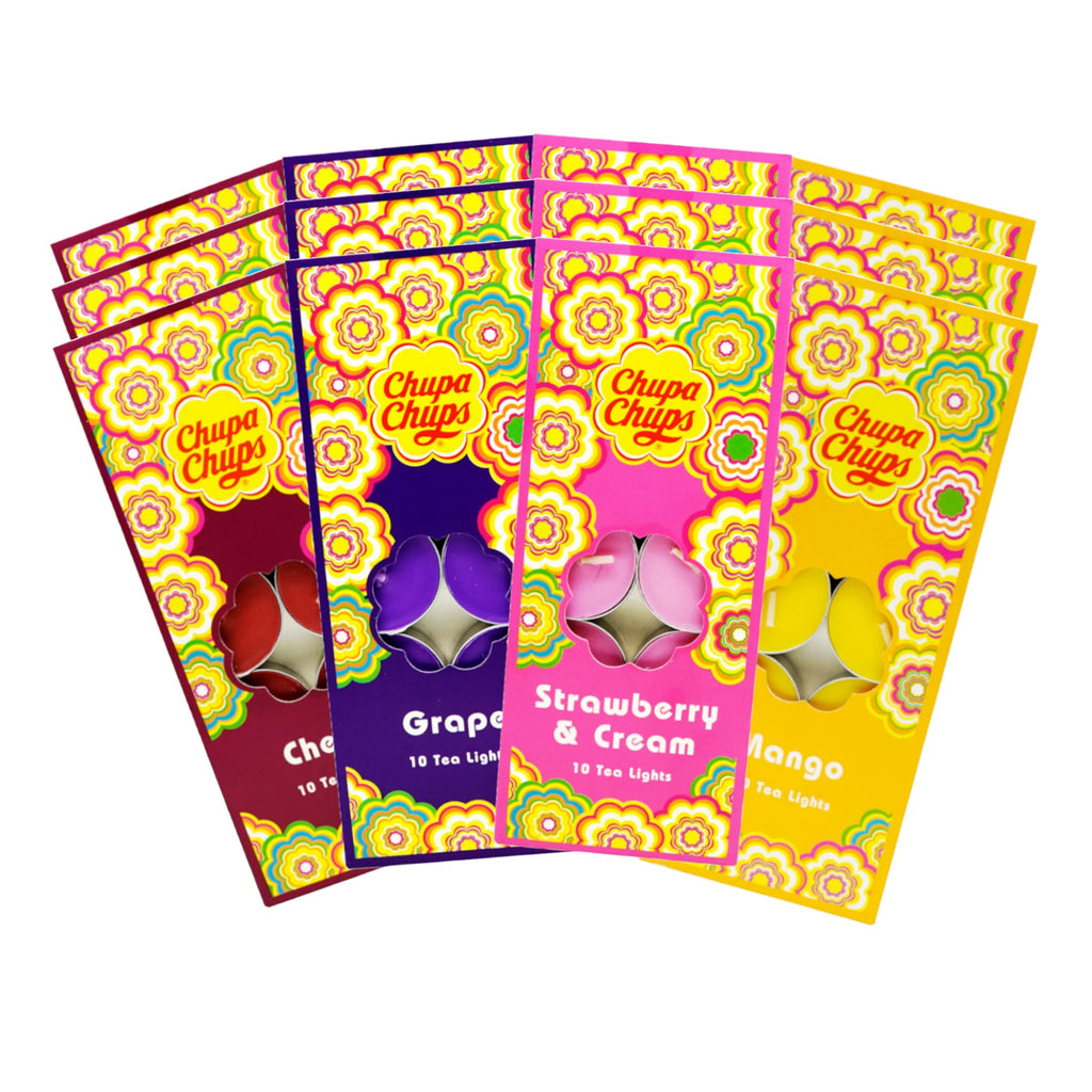 Chupa Chups 10 Pack Assorted Tealights - CDU (Priced Per CDU of 48)