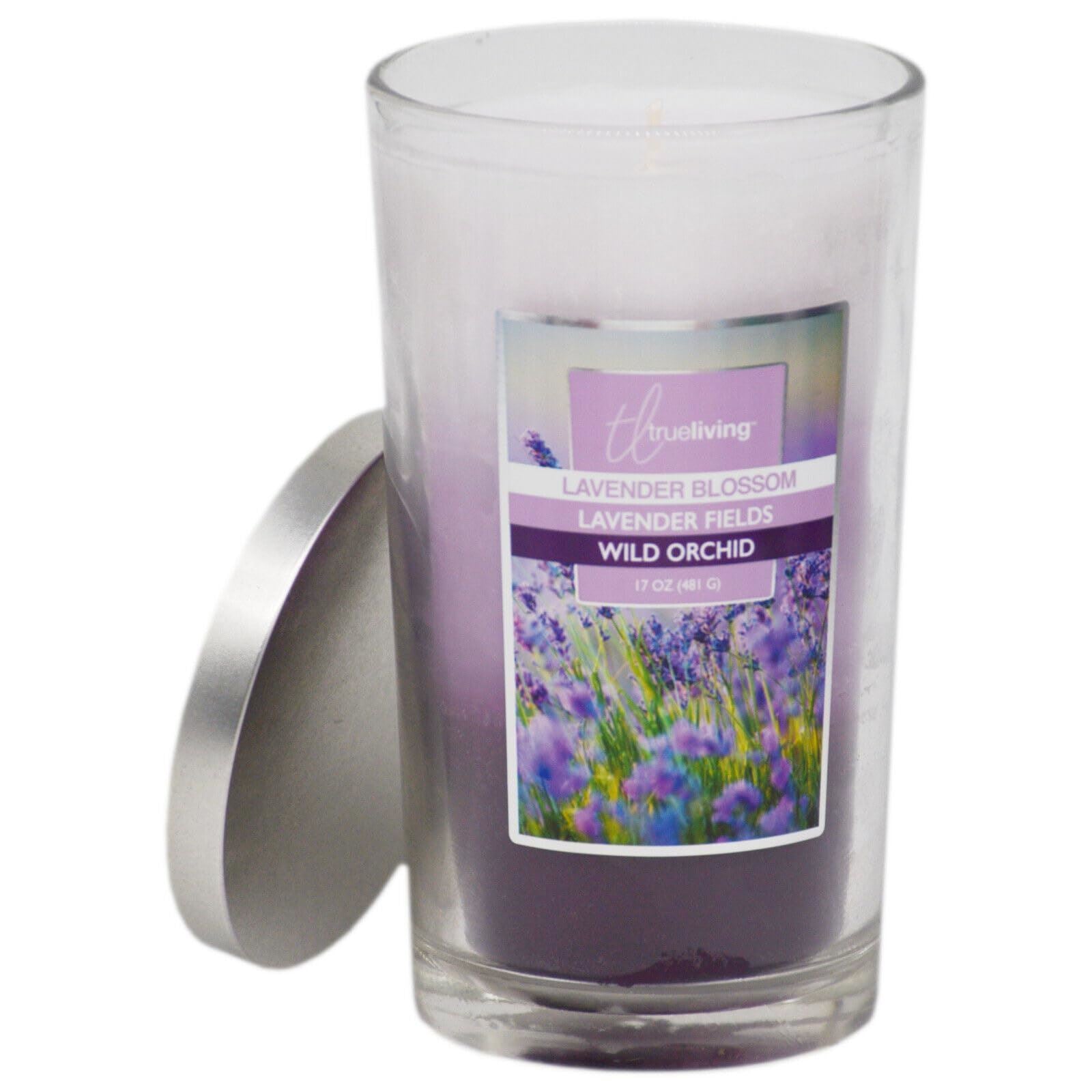 True Living 17oz Jar - Lavender Blossom, Fields & Wild Orchid