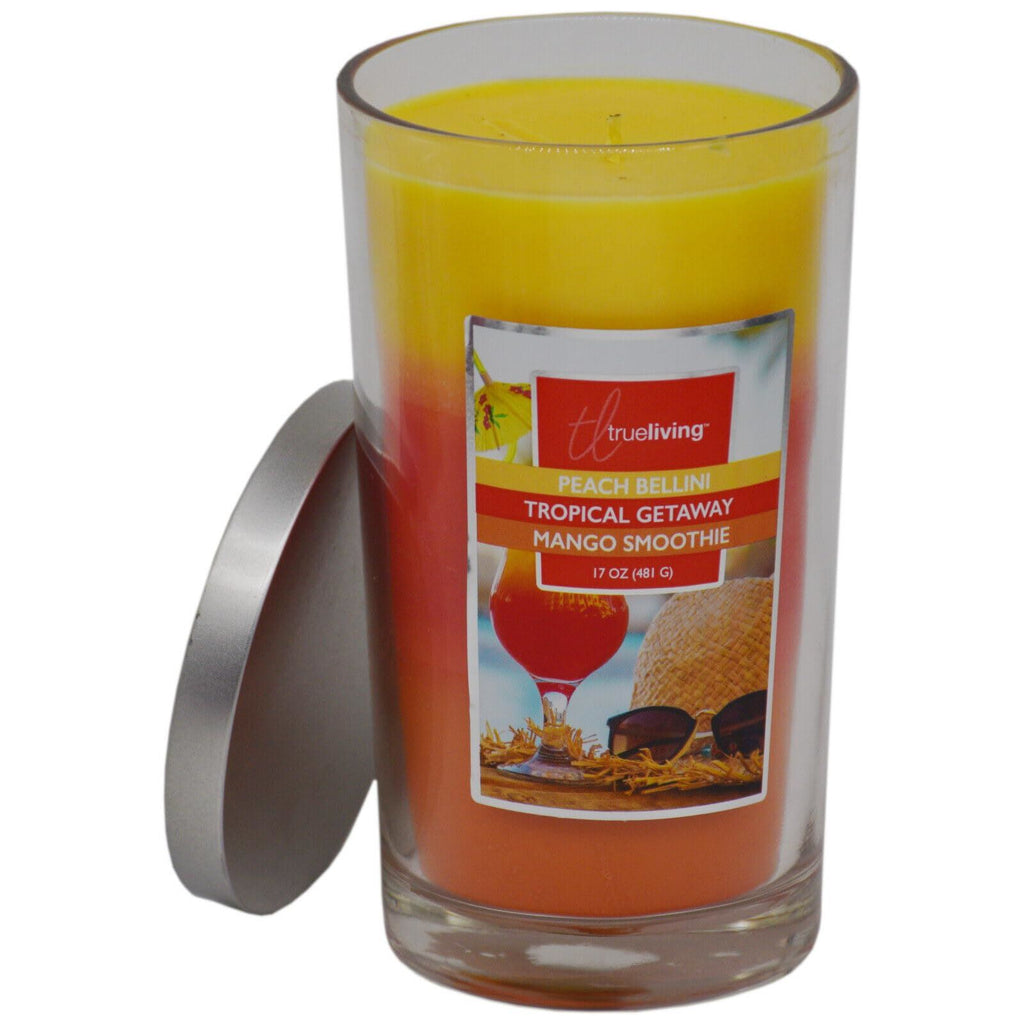 True Living 17oz Jar - Peach Bellini, Tropical, Mango