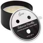 True Living 14oz Glass Jar - Tobacco Vanilla