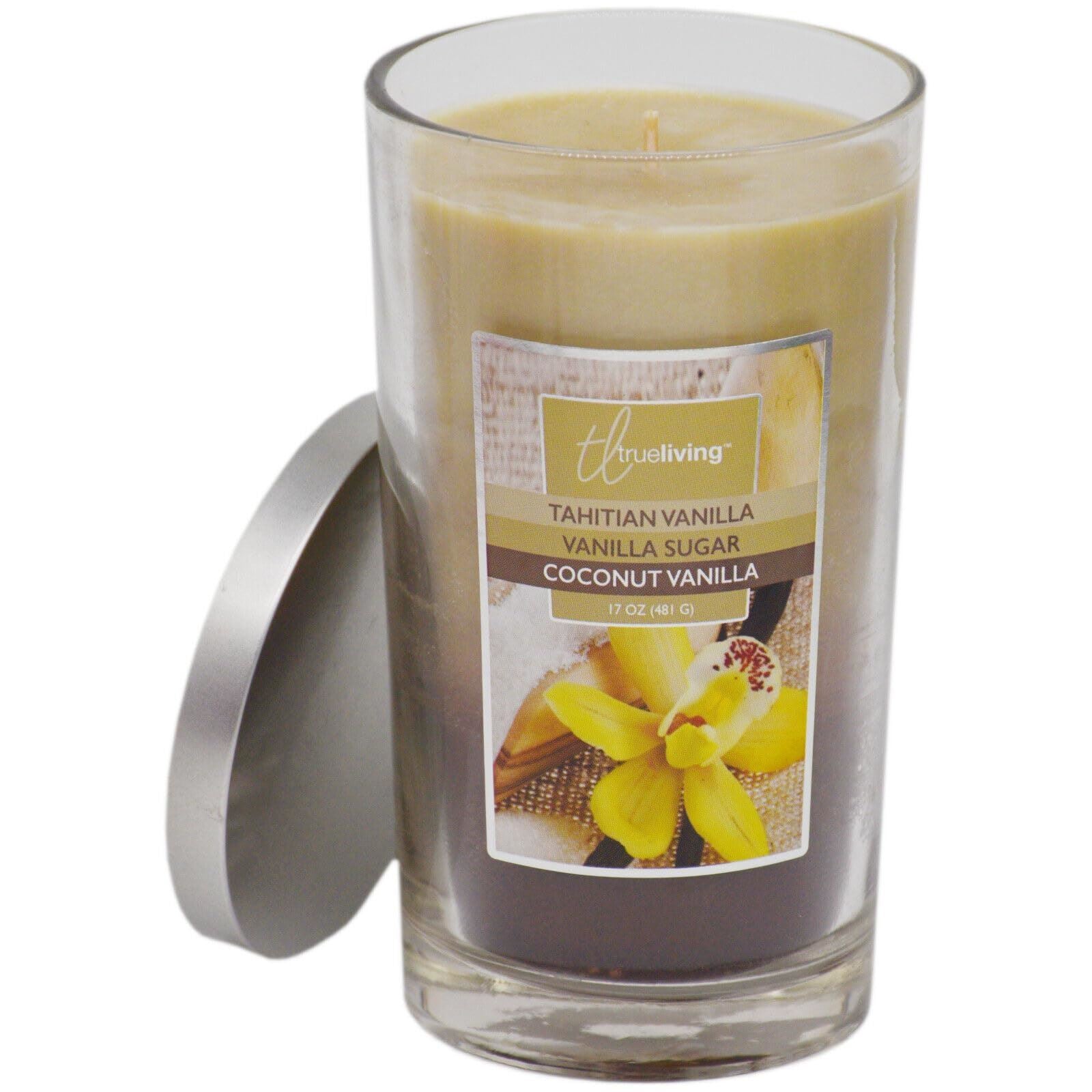 True Living 17oz Jar - Tahitian Vanilla, Sugar & Coconut Vanilla