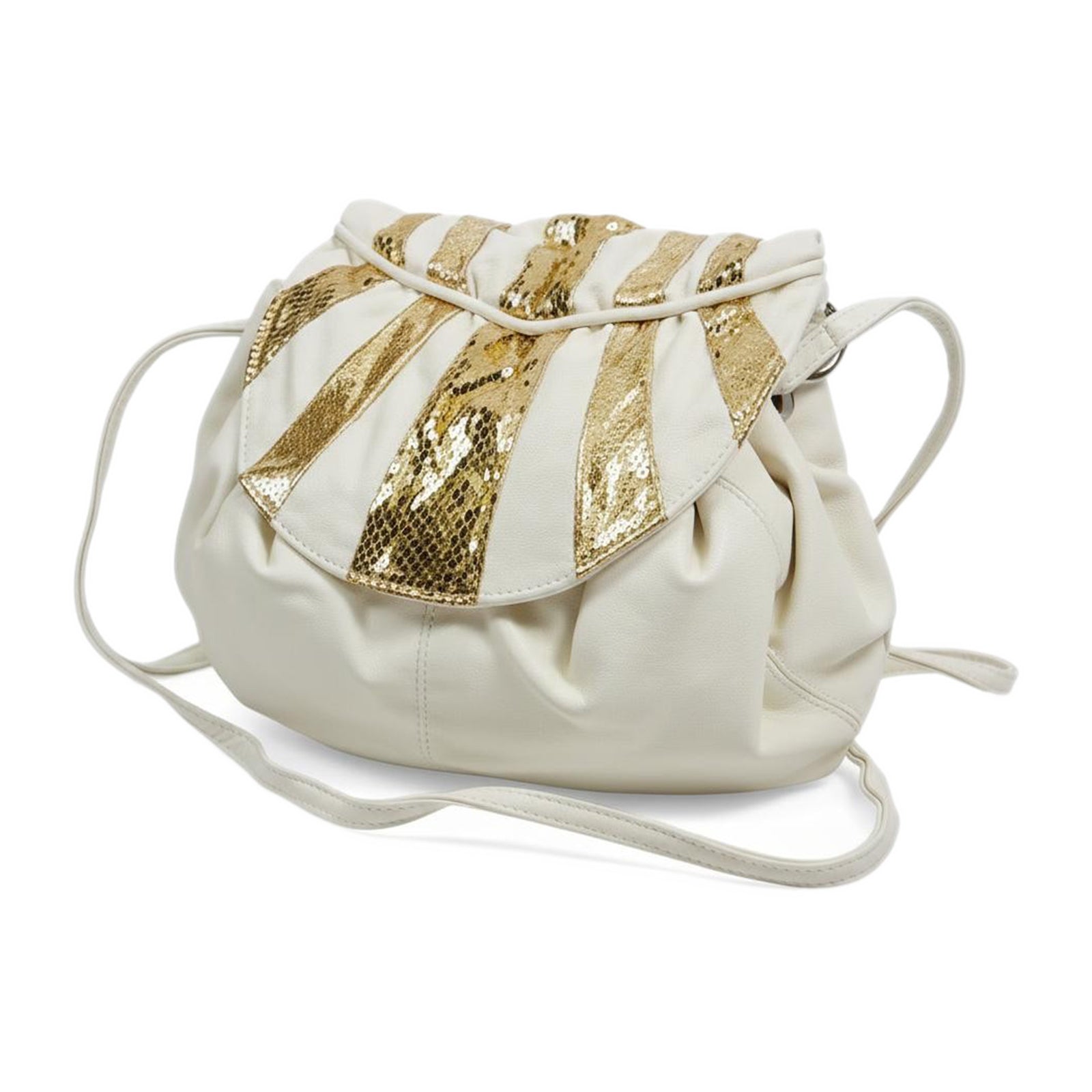 Women's Designer Handbag - Bjeanette Ivory & Gold