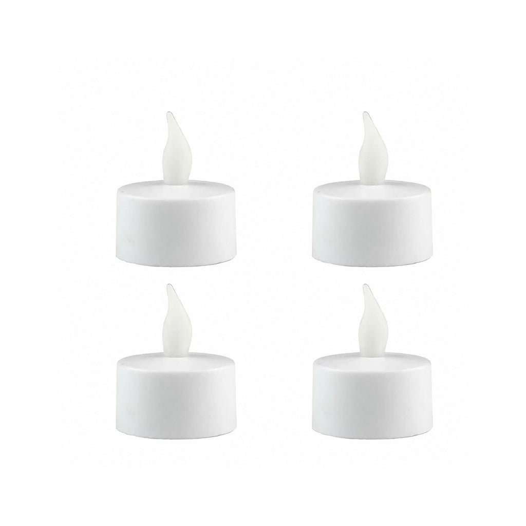 Mini Sun Set of 4 Battery Operated Flicker WW LED Tea Lights