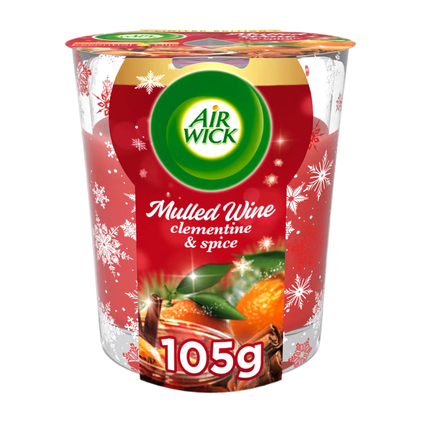 Air Wick Limited Edition Candle 105g - Mulled Wine (Clementine & Spice)