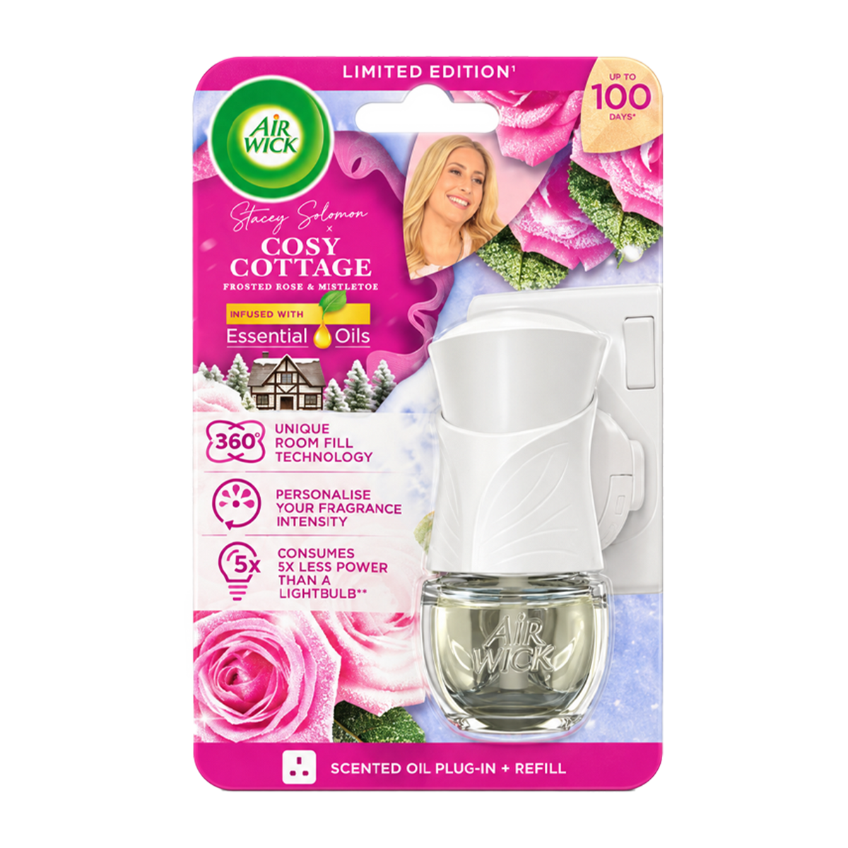 Airwick - Limited Edition - Cosy Cottage - Scented Oil Electrical Plug-In Diffuser & Refill - 19ml