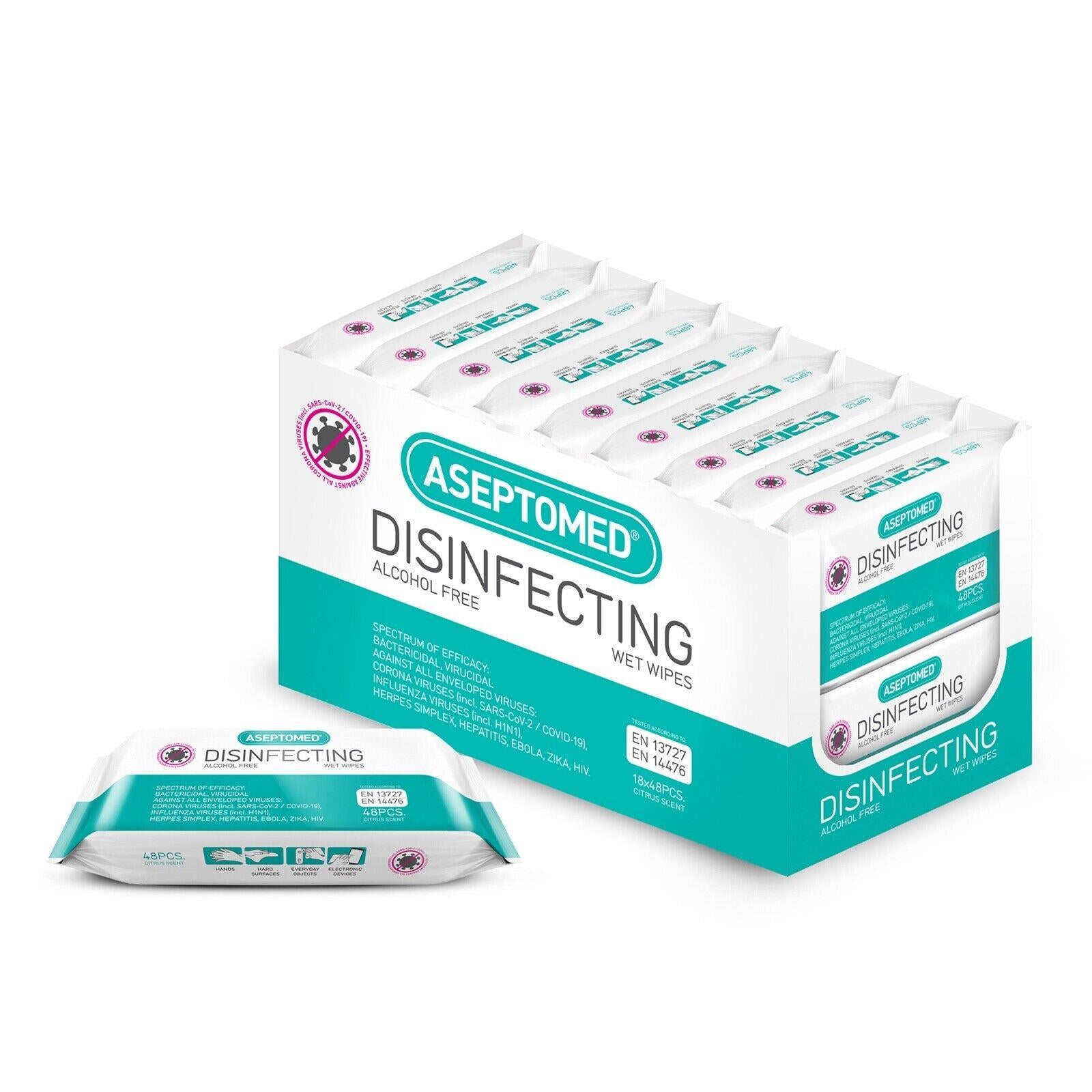 Aseptomed Disinfecting Wet Wipes - 48 Pack