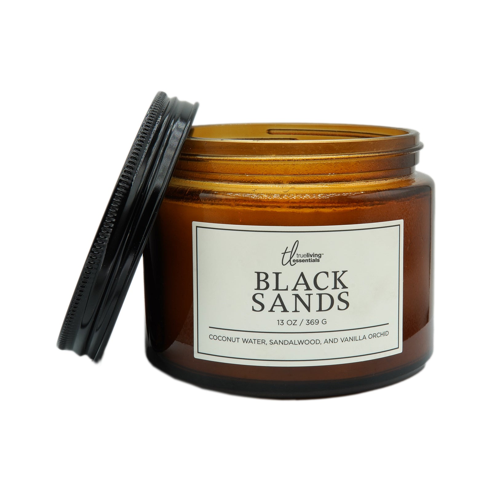 True Living 13oz Jar - Black Sands