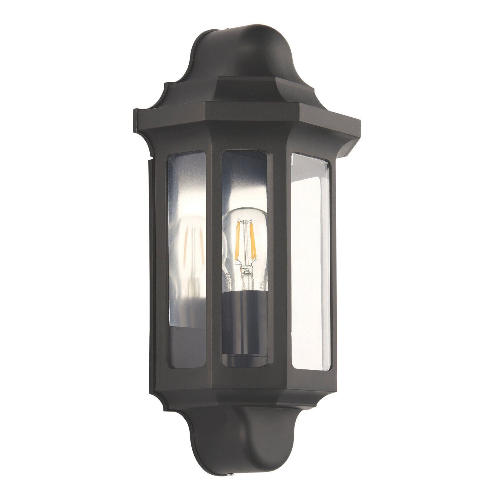 LAP Half Wall Lantern Light - Non - PIR Black