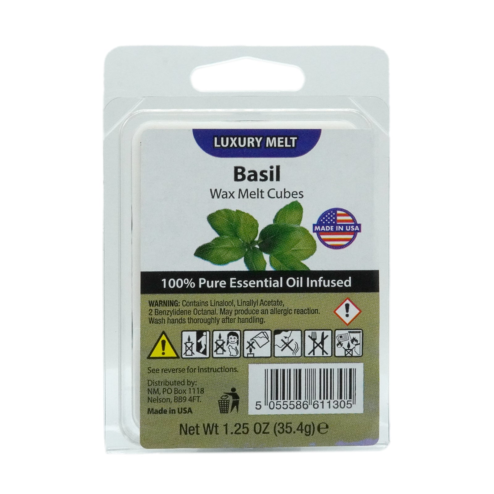 Luxury Wax Melt Tray 34.5g - Basil
