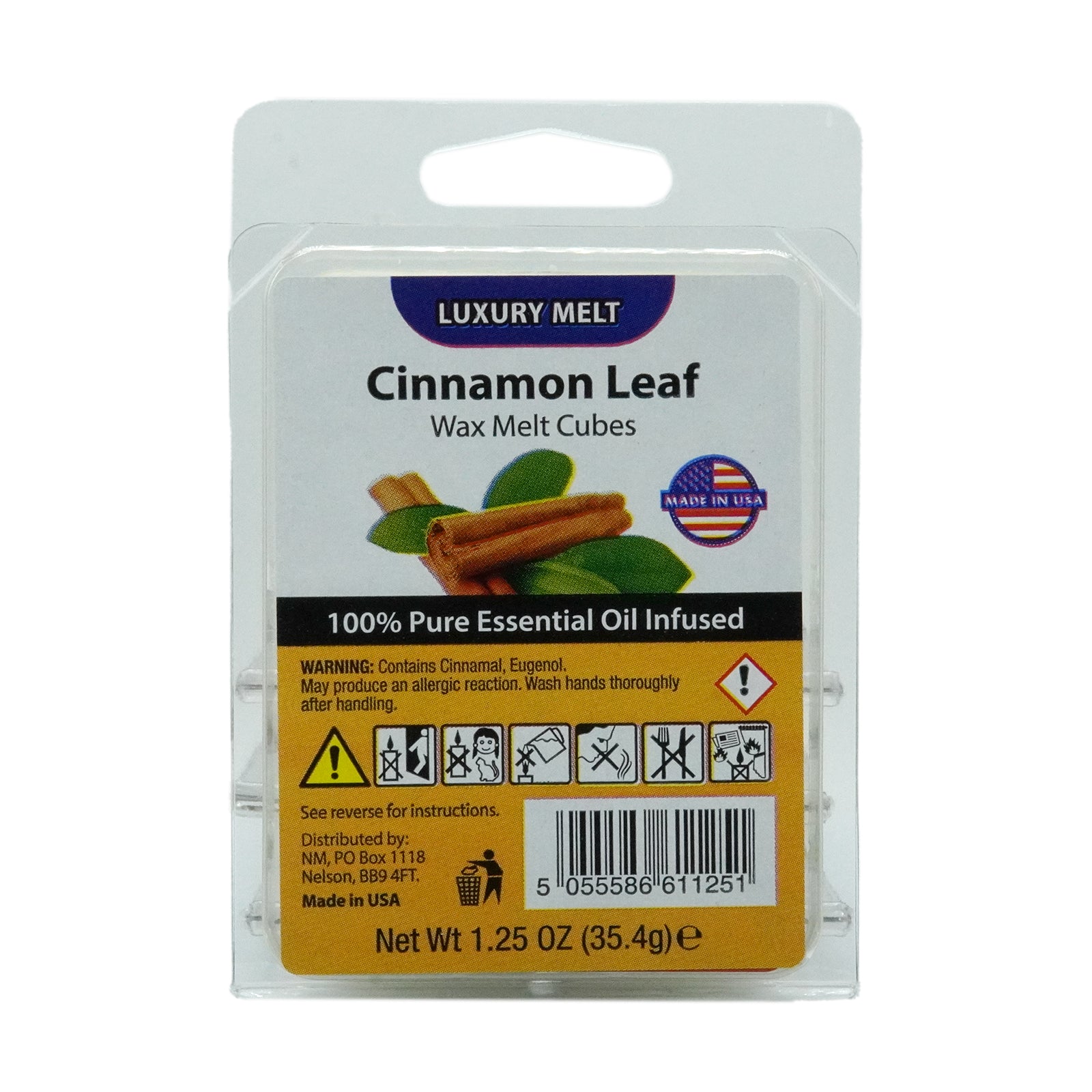 Luxury Wax Melt Tray 34.5g - Cinnamon Leaf