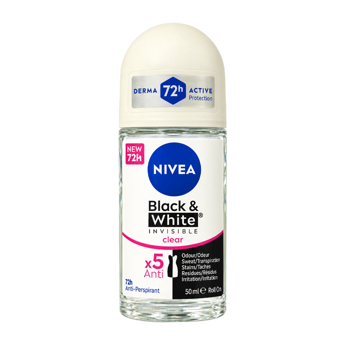 Nivea Womens Anti-Perspirant Roll On 50ml - Black & White