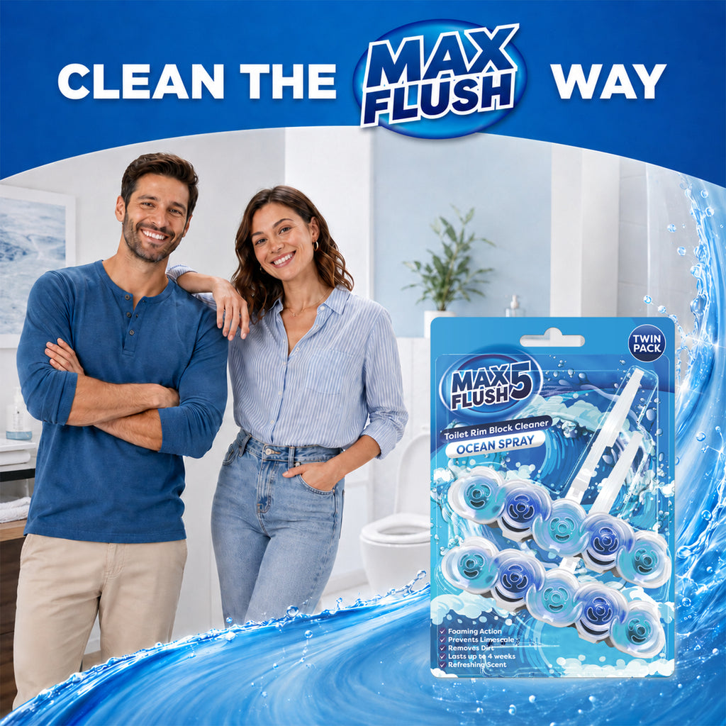 Max Flush 5 Rim Block 2x45g - Lavender