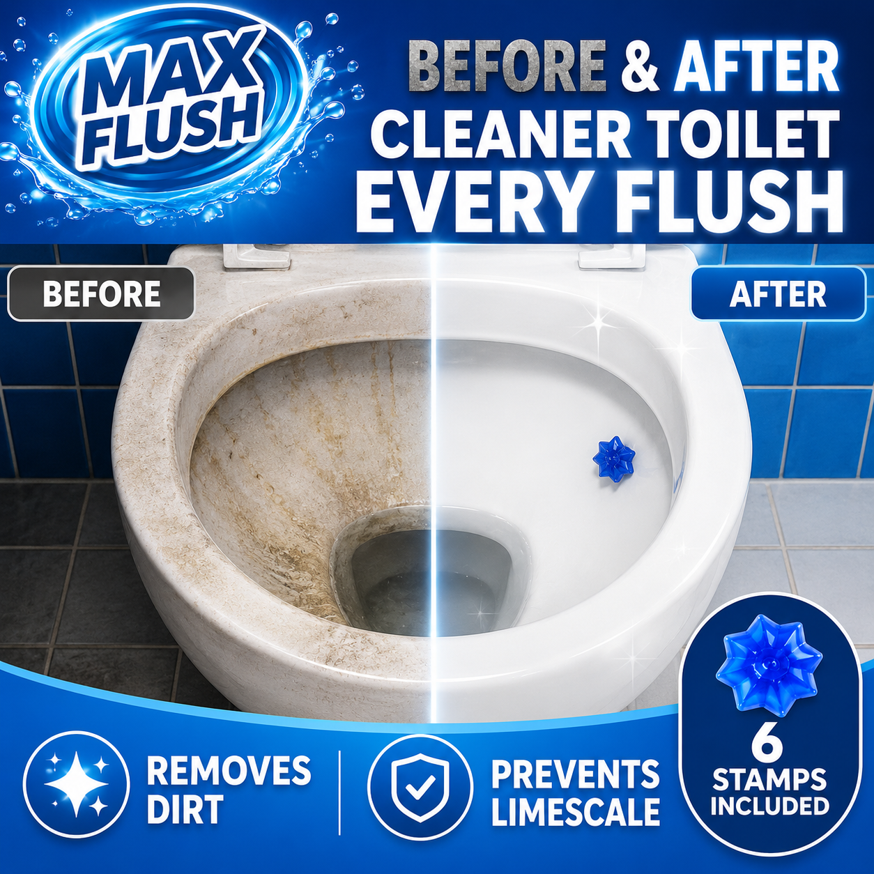 Max Flush Toilet Cleaner Gel 45ml - Ocean Spray