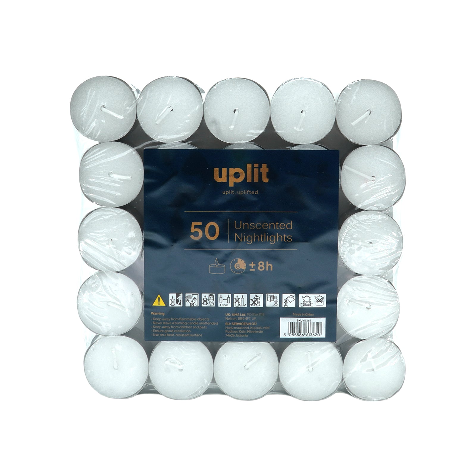 Uplit Unscented Nightlights 50 Candles per Pack