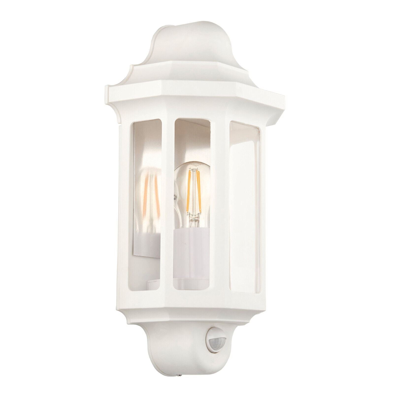 LAP Half Wall Lantern Light  - PIR White