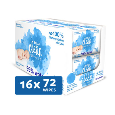 Aqua Clean Baby Wipes - 72 Pack - Image 4