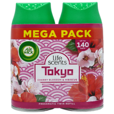 Airwick - Life Scents - Tokyo Cherry Blossom & Hibiscus - Freshmatic Twin Refill - 250ml