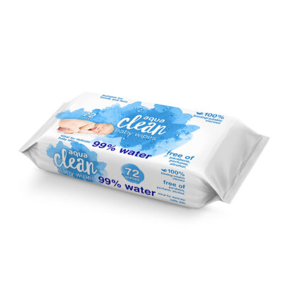 Aqua Clean Baby Wipes - 72 Pack - Image 3
